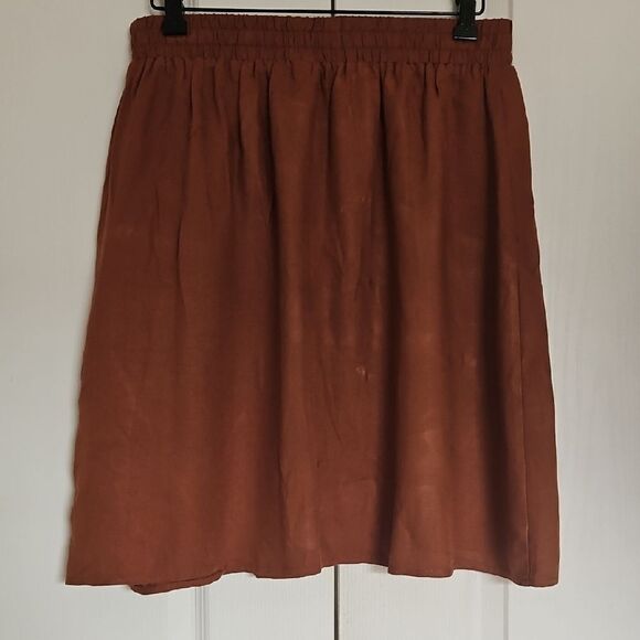 Suzy Shier Brown A-Line Pleated Skirt - Picture 6 of 16